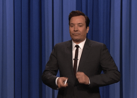Jimmy Fallon building tension with a drumroll